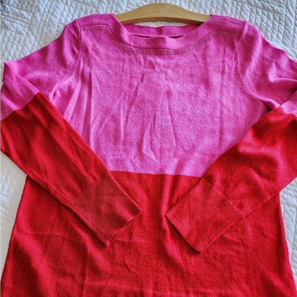 Apt. 9 festive two color block long sleeve sweater - Picture 10 of 11